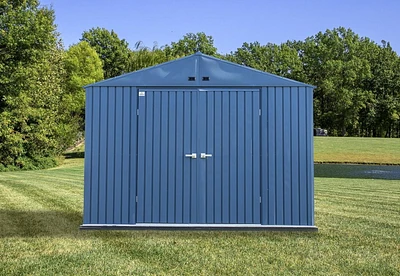 Abri de rangement en acier Arrow Elite, 10 x 14 pi, Bleu Gris
