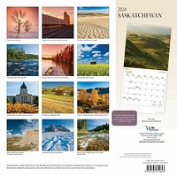 Wyman Publishing Saskatchewan 2024 30.48x60.96 CM Mur Carré Calendrier, 9781525611643
