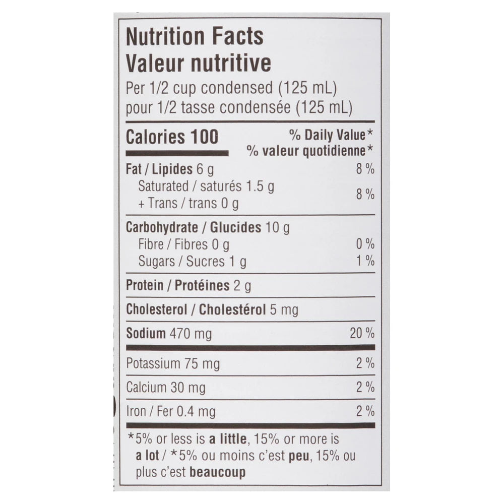 Campbell's Low Sodium Cream of Mushroom Condensed Soup, 284 mL