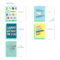 American Greetings 25-Count Birthday Card Assortment with Envelopes, Seals, and Storage Box (Celebrate)