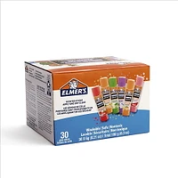 Bâtons de colle parfumée Elmer's, colle scolaire sûre et non toxique, 30 unités (6 g chacune) 6 parfums amusants et excitants
