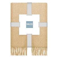 Faux Cashmere Throw Straw
