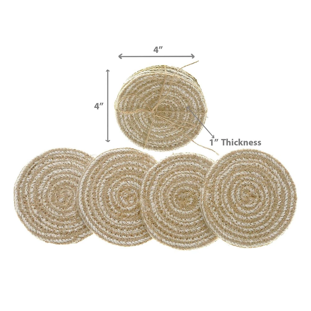 4 Coaster De Ligne Ronde Pc