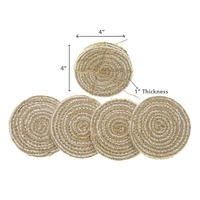 4 Coaster De Ligne Ronde Pc