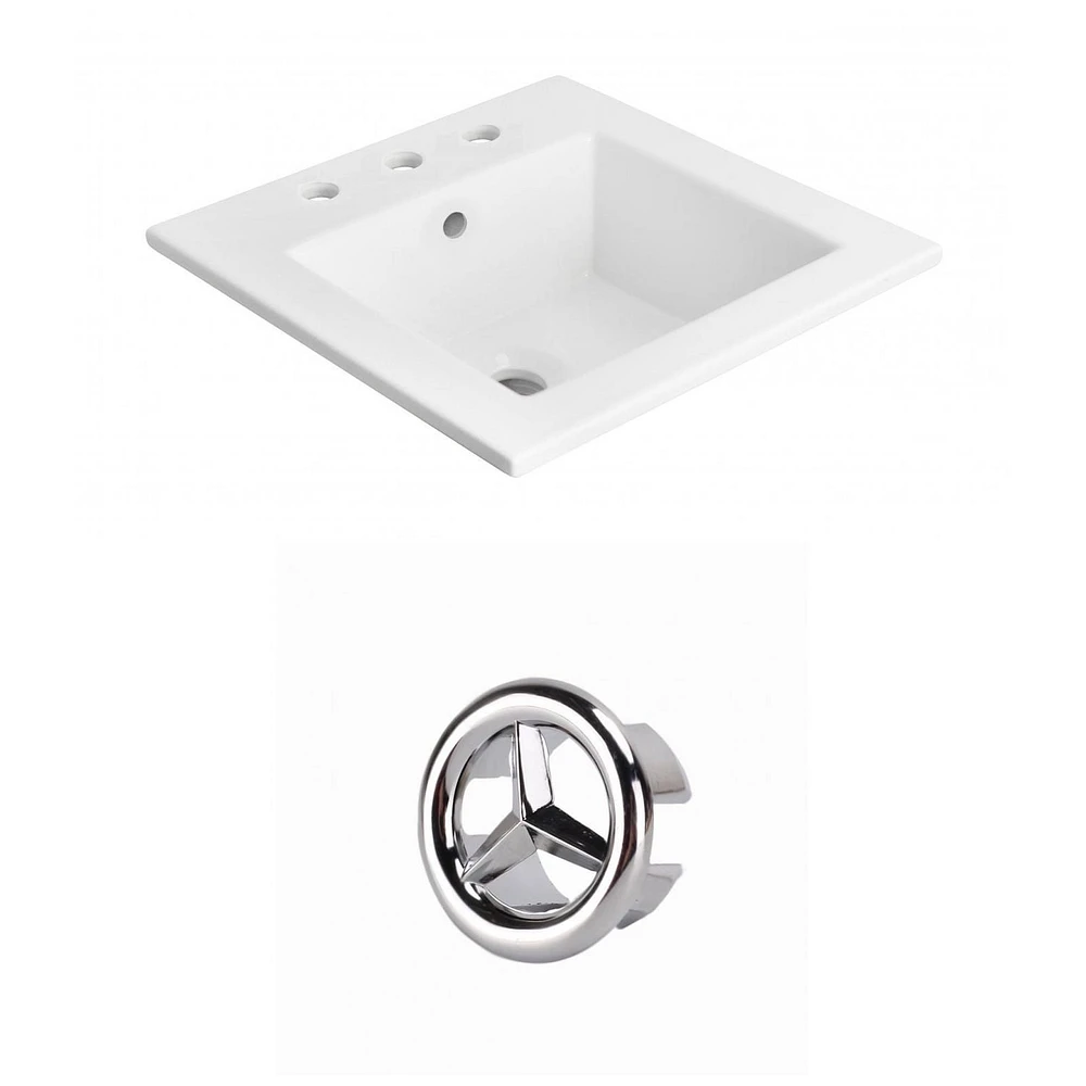 American Imaginations 21-in. W Ceramic Top Set White AI-21002