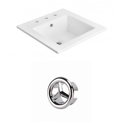 American Imaginations 21-in. W Ceramic Top Set White AI-21002