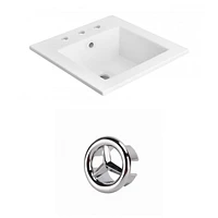 American Imaginations 21-in. W Ceramic Top Set White AI-21002