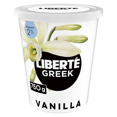 Liberté Grec Yogourt 2 %, Vanille, Teneur élevée en protéines, 750 g 750g