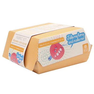 Ensemble de tissu Crafts To Go à motif de porte-monnaie monstre 12 cm