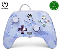 Manette câblée améliorée de PowerA pour Xbox Series X|S - Camo violet XboxX