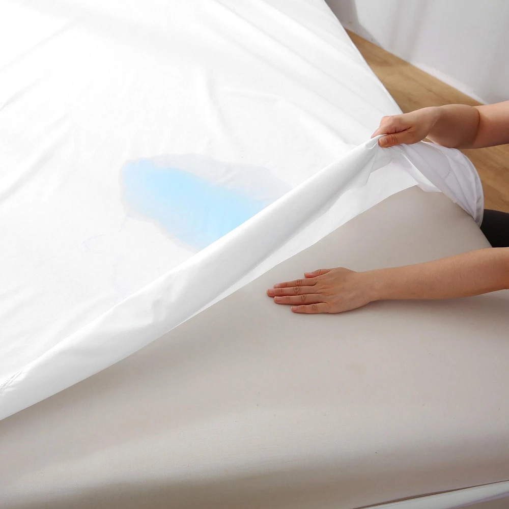 Housse de matelas Marina Decoration Premium Soft 100 % imperméable et anti-punaises de lit, silencieuse, avec fermeture éclair, hypoallergénique et respirante, convient pour une profondeur maximale de