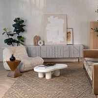 Tapis d'interieur exterieur abstrait Rug Branch Hogar, marron beige, bohème - Salon, chambre, salle a manger et cuisine