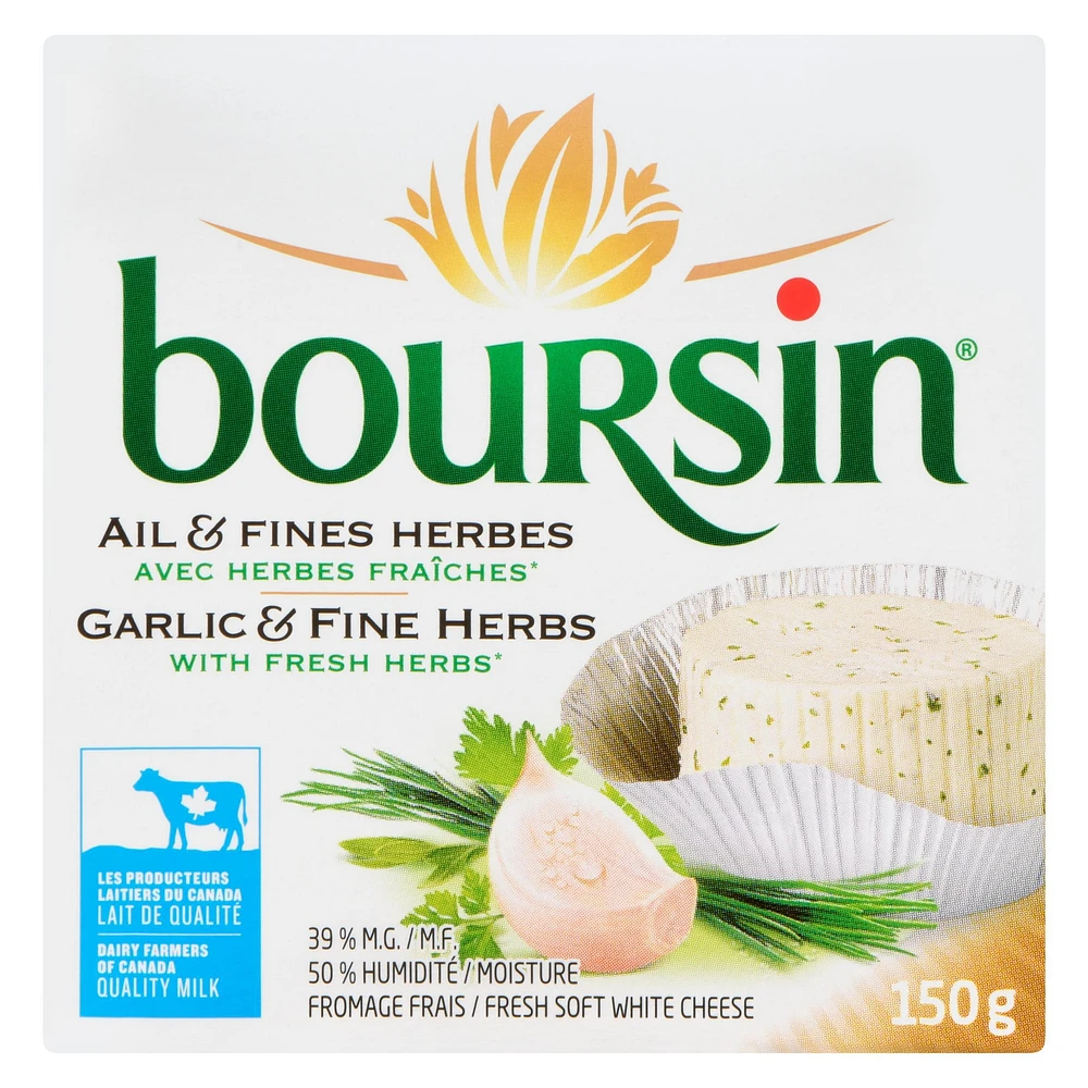 Boursin Garlic & Fine Herbs Cheese, 150g