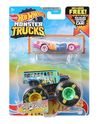 Hot Wheels Monster Trucks 1:64 scale Too S'cool 2-Pack Vehicles