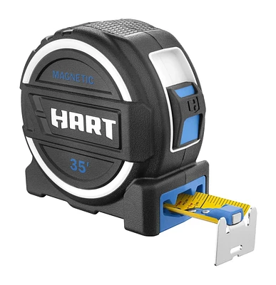 HART 35-Foot Pro Grade Tape Measure, Fraction Markings, Limited Lifetime Warranty