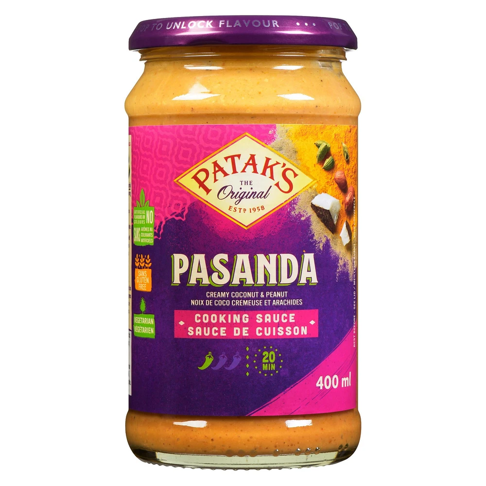 Sauce de cuisson Pasanda de Patak's