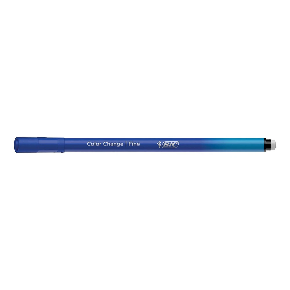 BIC Intensity Colour Change Feutre d'Écriture à Pointe Fine 0,4 mm avec Technologie Changement de Couleur pour l’Écriture et le Dessin Créatif - Couleurs Assorties, Pack de 6