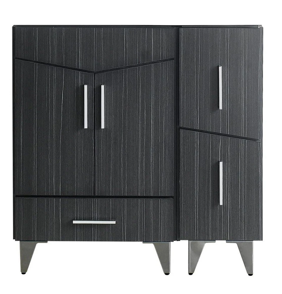 American Imaginations 61.5-in. W Wall Mount White Vanity Set For 3H8-in. Drilling Beige Top White UM Sink AI-18127