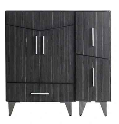 American Imaginations 61.5-in. W Wall Mount White Vanity Set For 3H8-in. Drilling Beige Top White UM Sink AI-18127