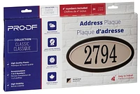 Plaque d'adresse classique ovale PRO-DF