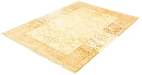 ECARPETGALLERY Tapis Noué à la Main pour Salon, Salle à Manger et Chambre à Coucher Transitionnel Collection Jules Oushak 7'0" x 9'9" en Jaune