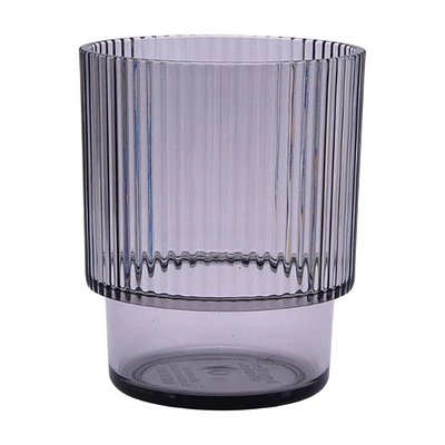 Better Homes and Gardens Ensemble de gobelets Lowball en Tritan côtelé gris