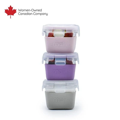 Contenants Alimentaire en Verre avec Housse en Silicone 3pk