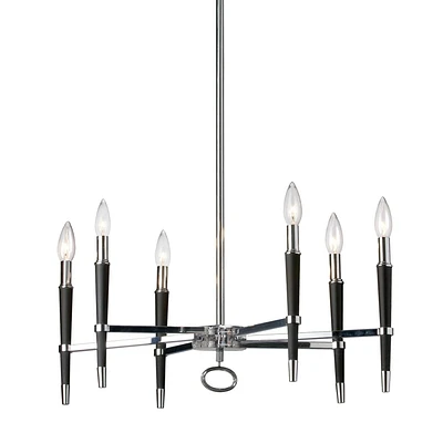 Lustre Dainolite LAN-246C-PC en chrome poli