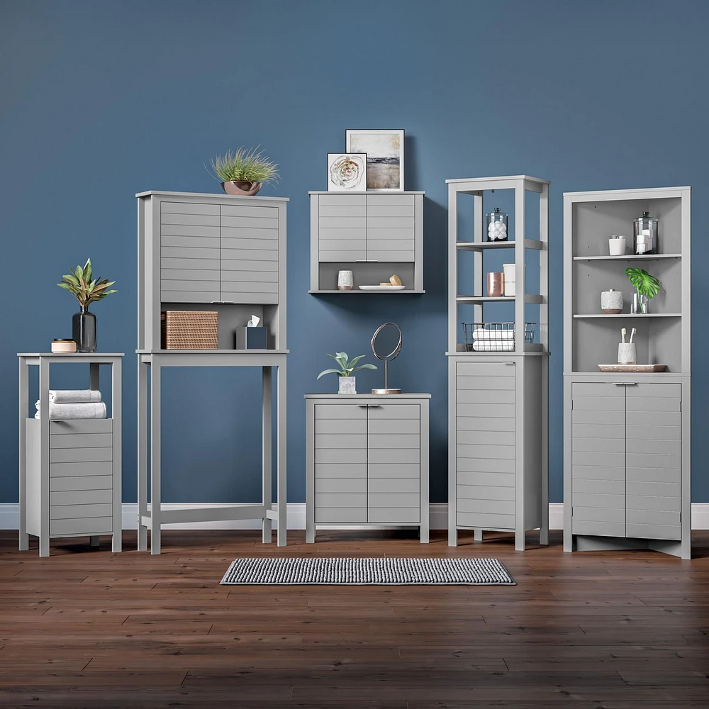 RiverRidge® Home Madison Collection 22.88-inch W x 19.88-inch H x 7.88-inch D 2-Door Wall Cabinet in Gray