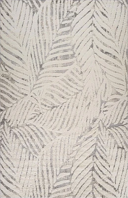 Rug Branch Nimbus Floral Indoor Area Rug, Cream Grey, Modern - Living Room, Bedroom, Dining Room, and Kitchen