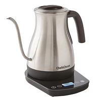 Chef’s Choice 1200W Bouilloire à col de cygne électrique, numérique, 1 litre, acier inoxydable brossé