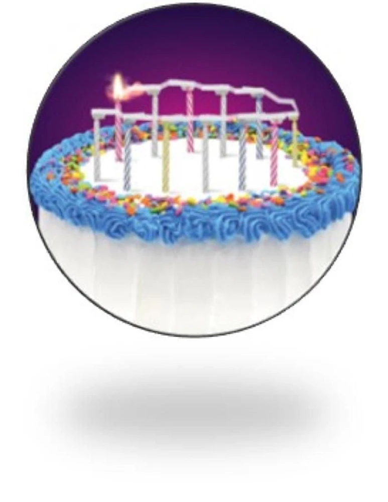 Quick Light Birthday Candles HAPPY BIRTHDAY Rainbow Glitter 13 pc
