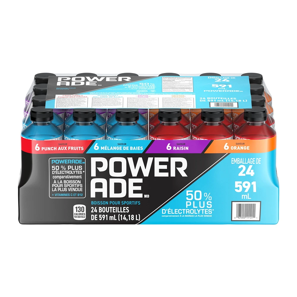 POWERADE Team Pack 591mL Bottles, 24 Pack, 24 x 591mL