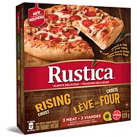 RUSTICA RISING CRUST 3 MEAT PIZZA, RUSTICA RISING CRUST 3 MEAT PIZZA