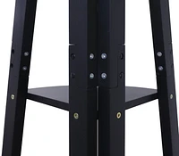 kieragrace Providence Bailey Corner Shelf – Black, 5-Tiered, Matte Finish, 71-Inch Tall