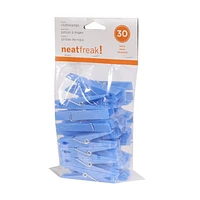 30 Épingles à linge en plastique de neatfreak! Bleu