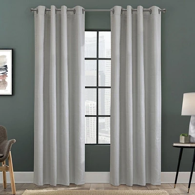 Loft Living Suez Contemporary Grommet Single Curtain Panel Room Darkening 52" x 84" Oyster