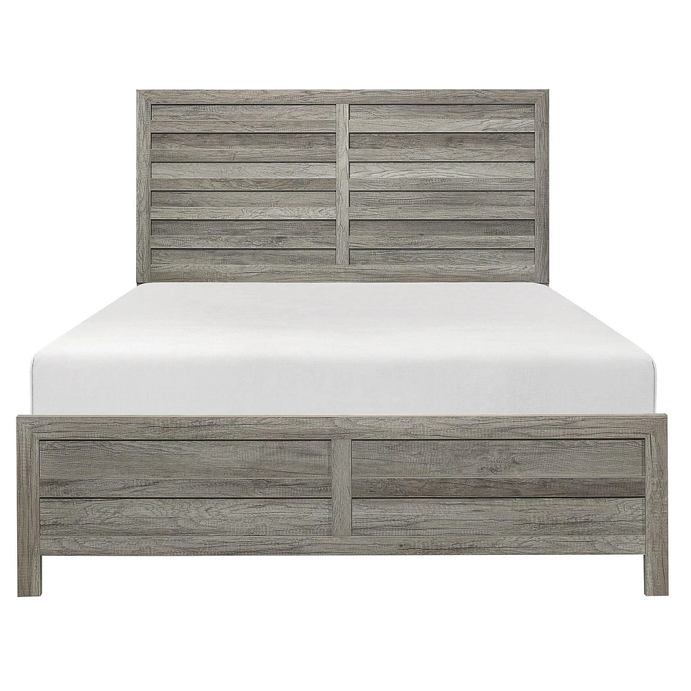 Topline Home Furnishings Weathered Grey Queen Bed