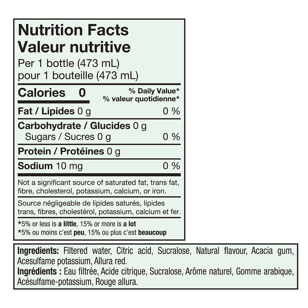 Snapple Zero Sugar Naturally Flavoured Fruit Beverage Kiwi- Strawberry, 473mL, 473 mL