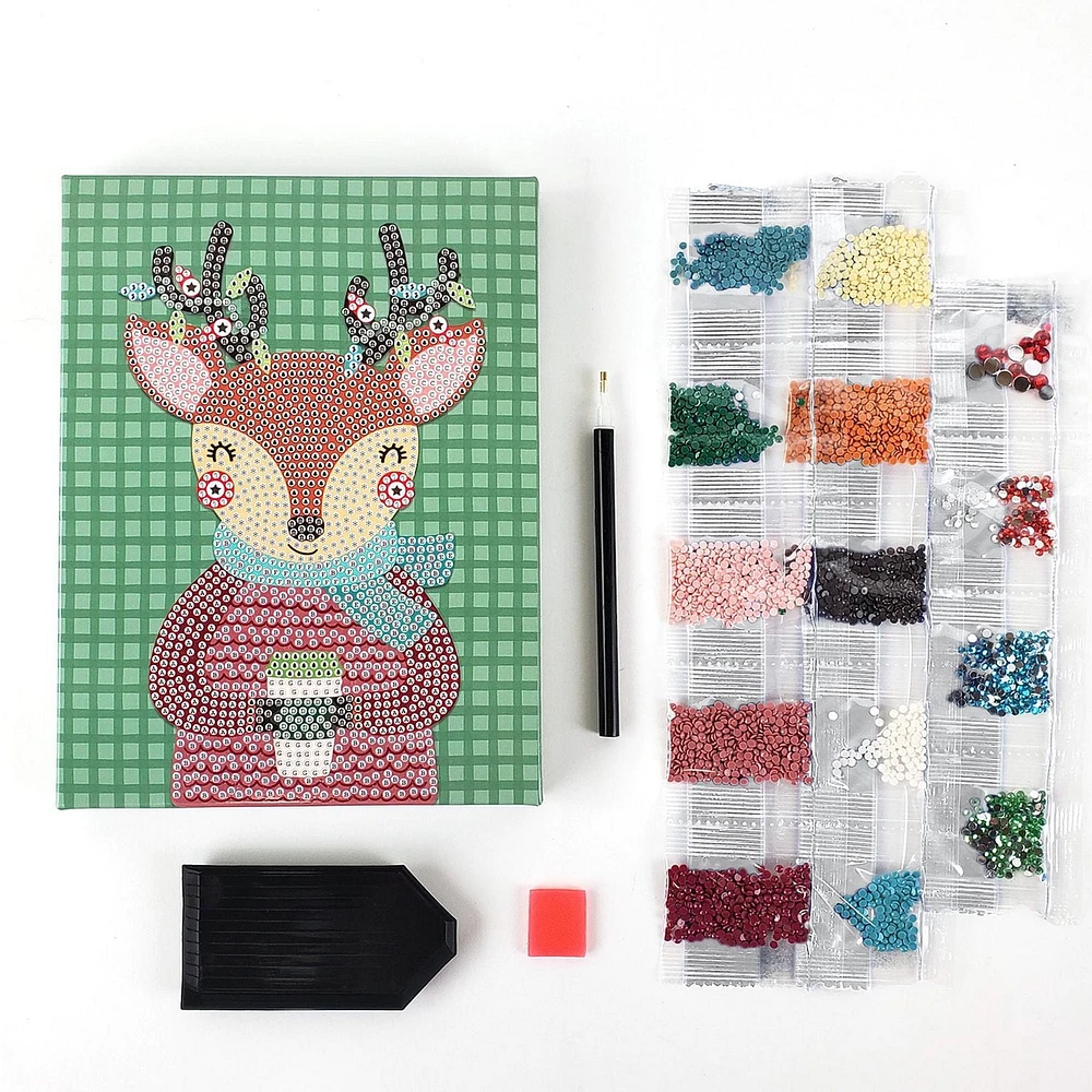 ArtSkills Brilliant Art Diamond Painting Craft Kit, Reindeer