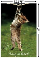 Famous Kitten Hang In There Poster Wall Poster, 22.375" x 34"