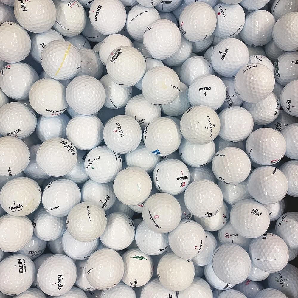 Mulligan - 50 balles de golf récupérées Balles AAA, Blanc