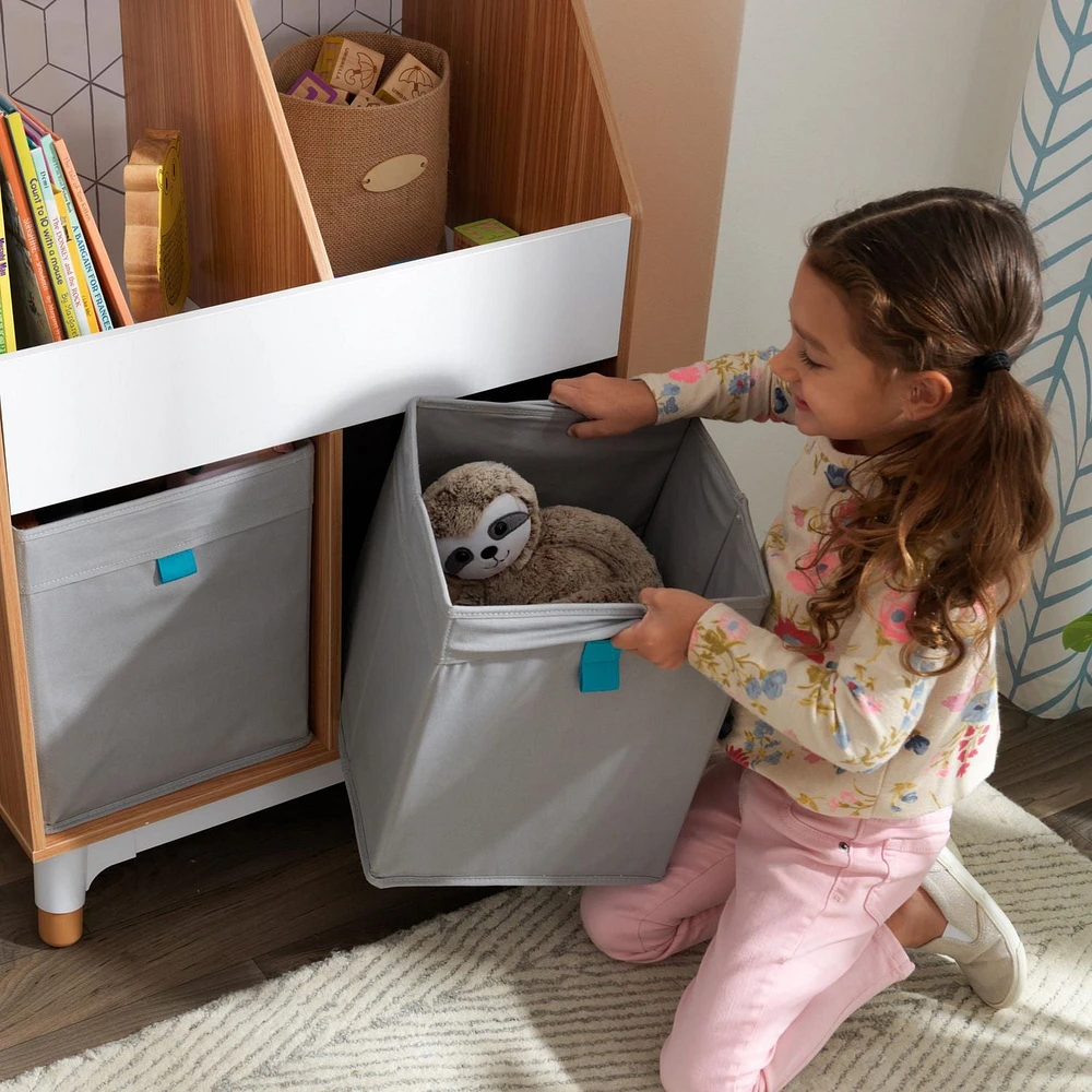 KidKraft Meuble avec bacs de rangement Mid-Century Kid