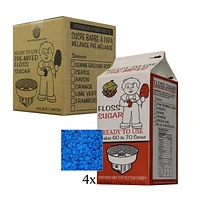 Box of 4 X 3.25 lbs of Blue RaspberryCotton Candy Floss Sugar
