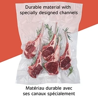 FoodSaver 11" x 16' Vacuum Seal Rolls for Custom Fit Airtight Food Storage and Sous Vide, 4 Pack
