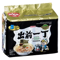 Nouilles instantanées Nissin Saveur de Sauce Huile Noire D'Ail et 500g, 100g x 5