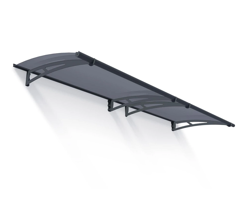 CANOPIA by PALRAM Aquila 3 ft. x 10 ft. Door and Window Fixed Awning - Grey