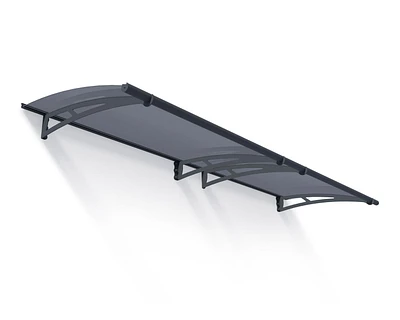 CANOPIA by PALRAM Aquila 3 ft. x 10 ft. Door and Window Fixed Awning - Grey