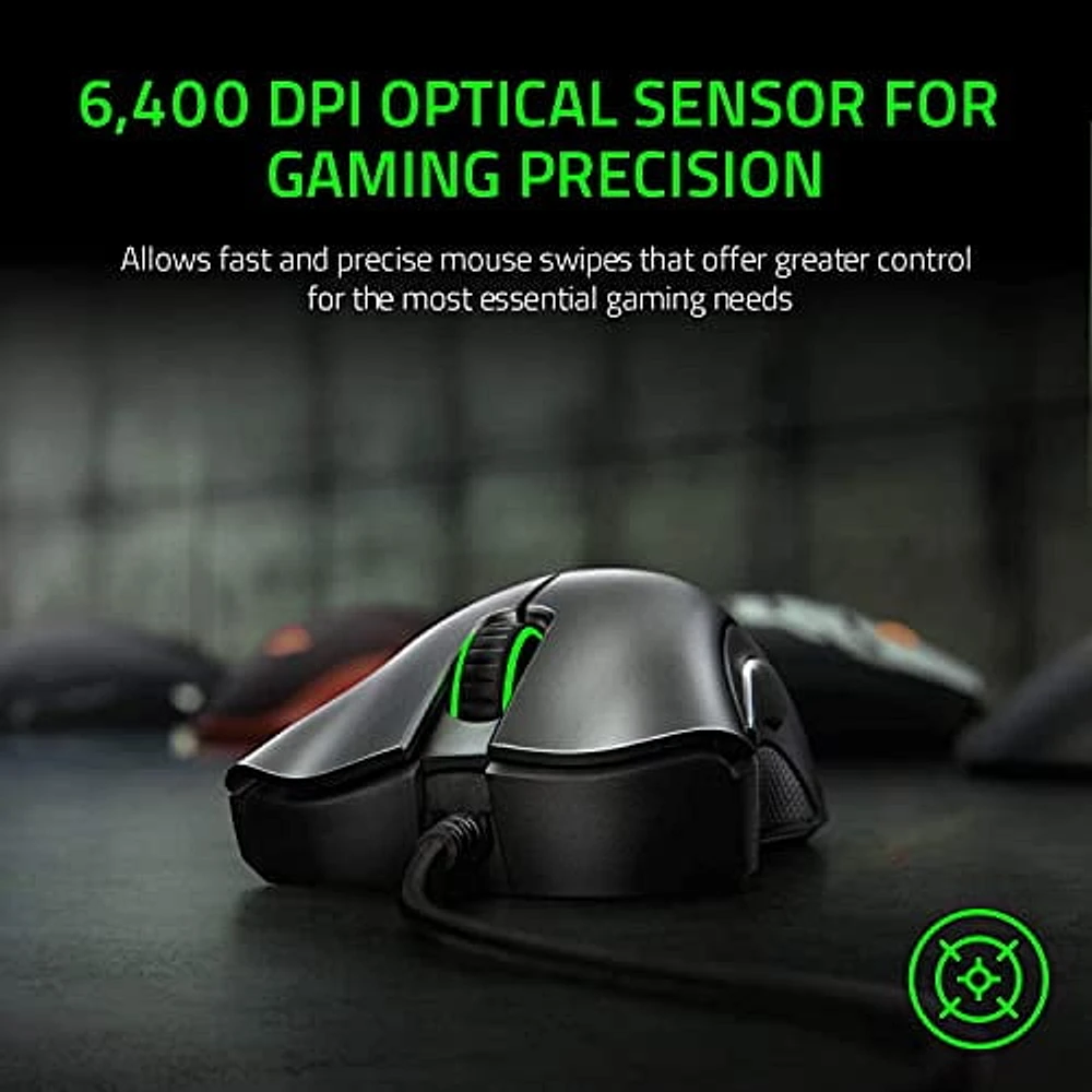 Razer DeathAdder Essential - Mouse - ergonomic - right-handed - optical - 5 buttons - wired - USB - black