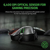 Razer DeathAdder Essential - Mouse - ergonomic - right-handed - optical - 5 buttons - wired - USB - black